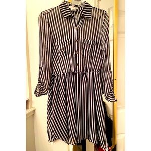 A’gaci Stripped Long Sleeve Dress